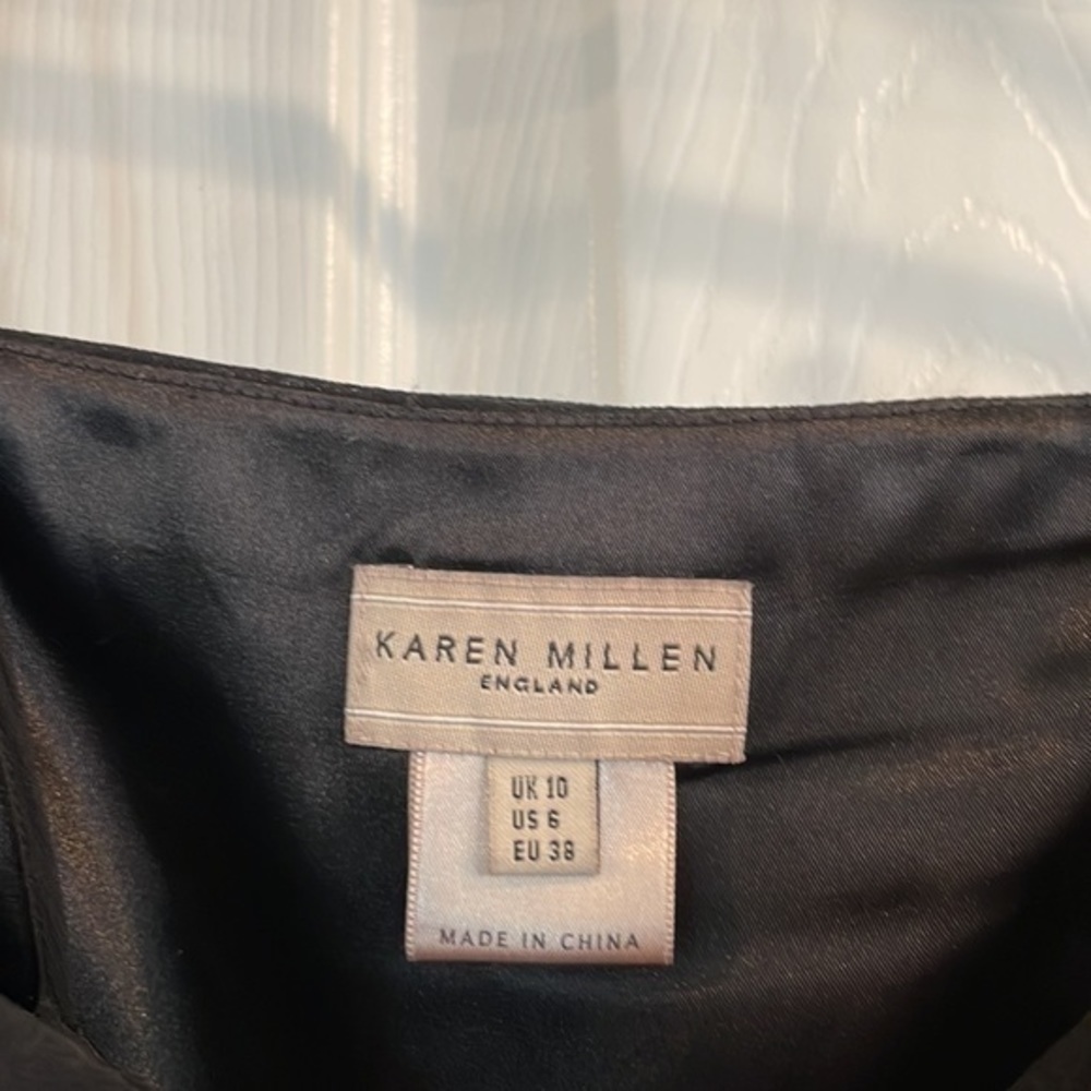 Karen Mullen Black silk cocktail dress - Picture 3 of 7